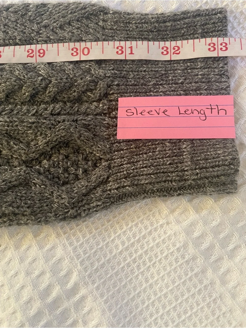 J Crew Men’s Gray Cable Knit Cardigan Sweater Size XL